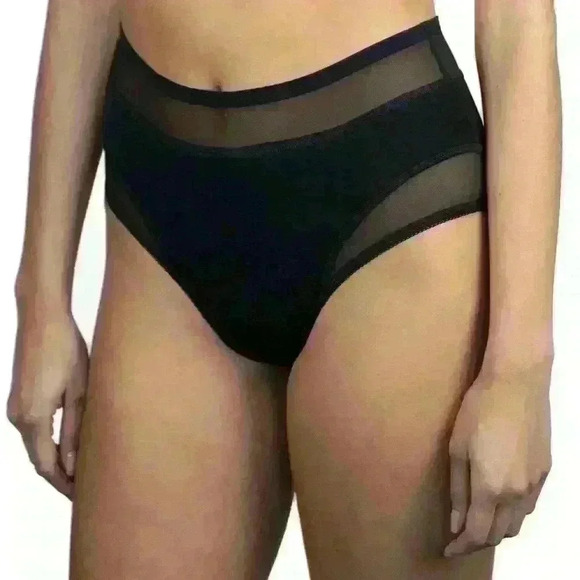 Full Coverage Semi  Sheer High Waist Panties by Less Is Amor - Picture 3 of 5